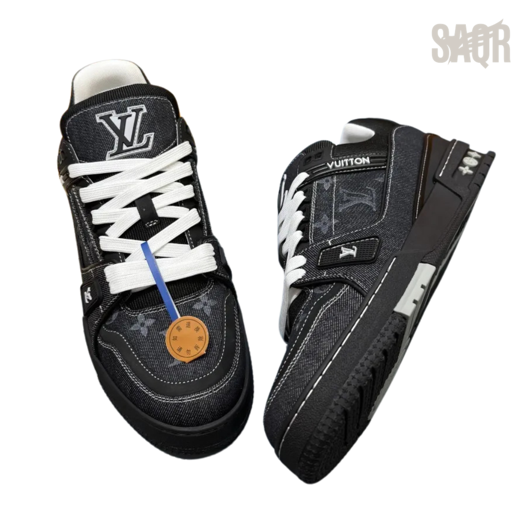 Louis Vuitton LV Trainer Denim Sneaker – Black - View 2