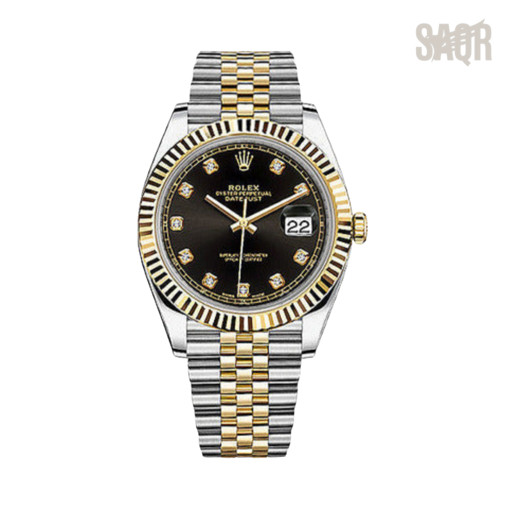 Rolex Watch | Datejust Black/Gold