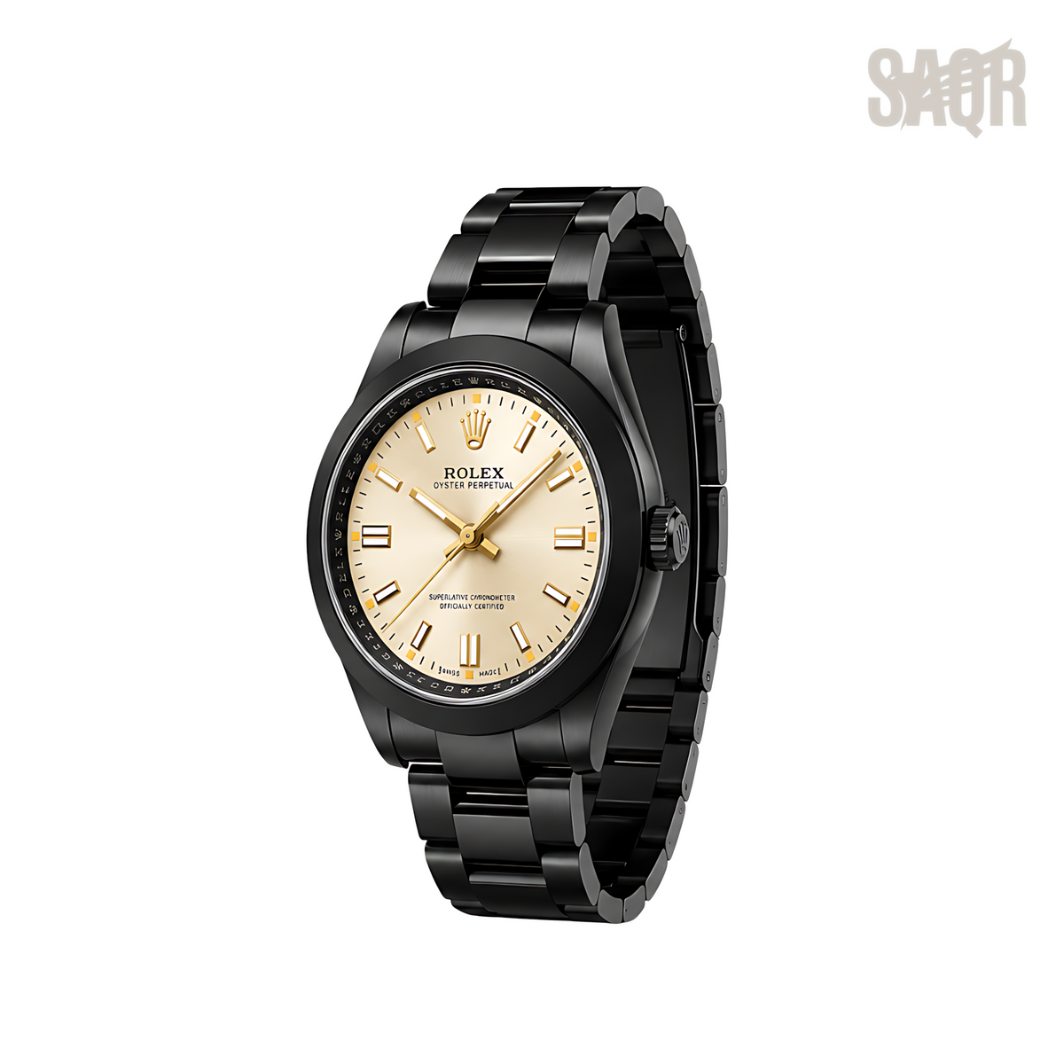 Rolex Milgauss Yellow Dial Matte Black Watch - image 2