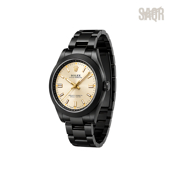 Rolex Milgauss Yellow Dial Matte Black Watch - image 2