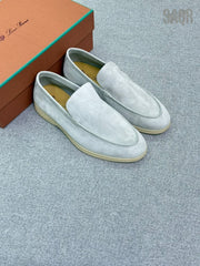 Loro Piana Summer Walk Icy Loafers – Grey - View 5