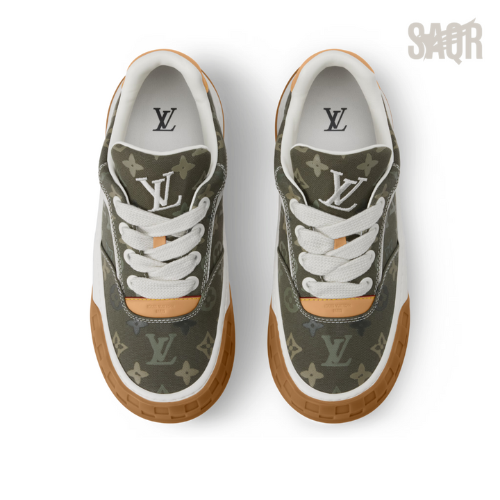 Louis Vuitton LV Tilted Sneaker – Green & Brown - View 2