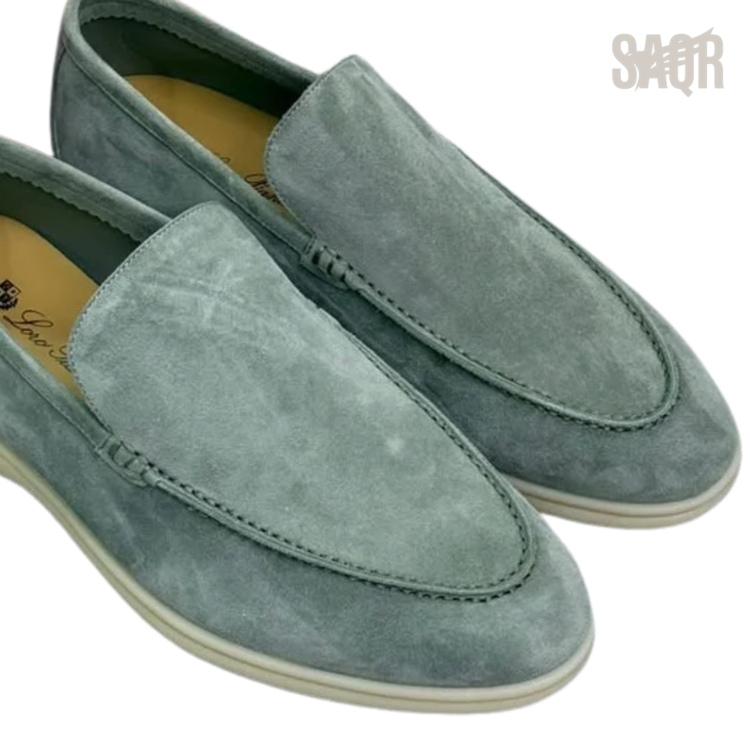 Loro Piana Summer Suede Loafers – Green - View 3