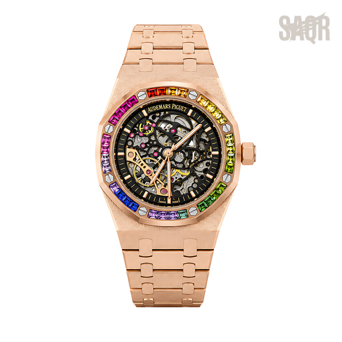 Audemars Piguet Royal Oak Rainbow Frosted Rose Gold Watch - image 1