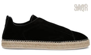 Zegna Triple Stitch Espadrille - Black | Men
