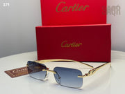 Cartier Sunglasses Gold-Tone – Blue Gradient - View 3