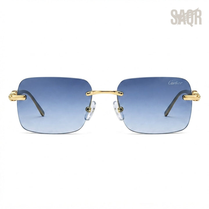 Cartier Sunglasses Gold-Tone – Blue Gradient - View 1