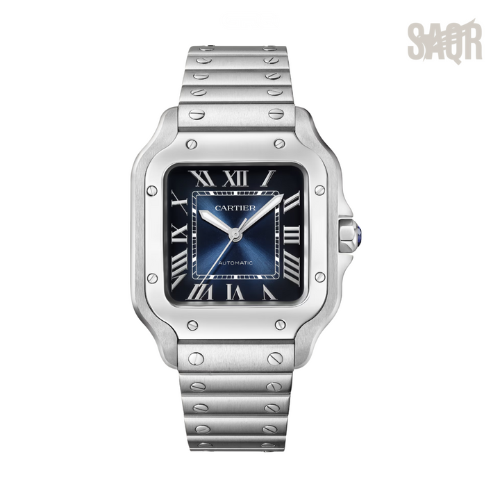 Cartier Watch | Santos de Steel Blue Dial