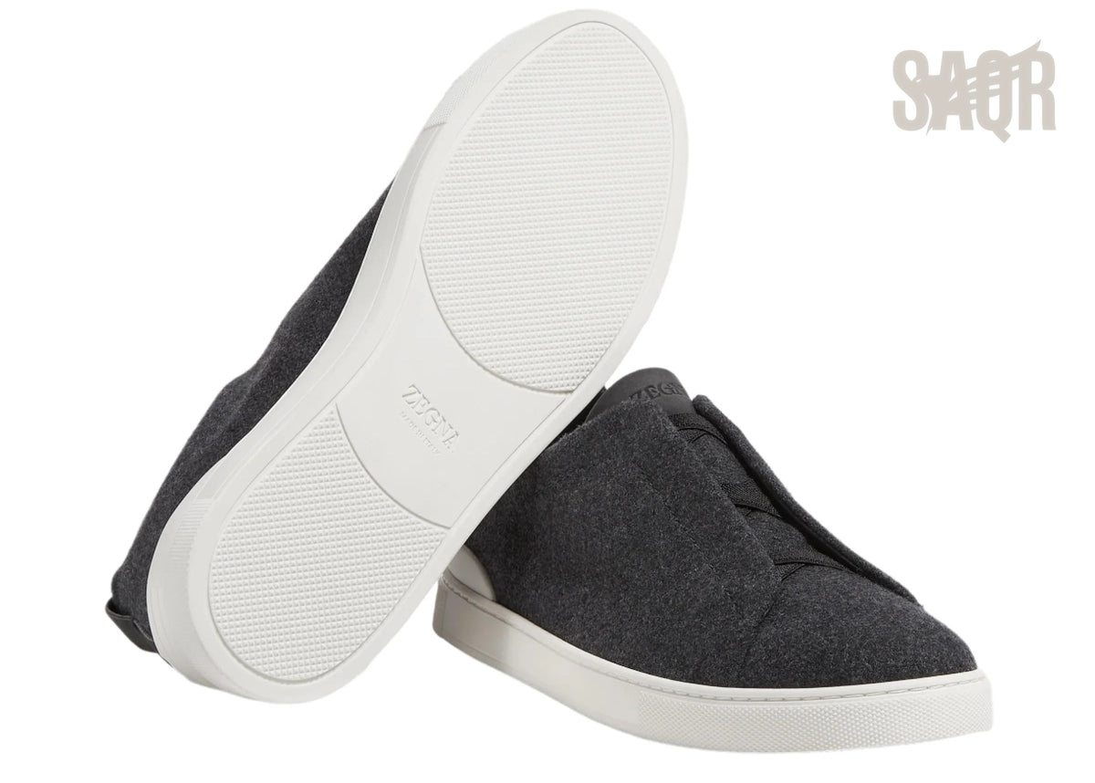 Zegna Footwear | Triple Stitch Mesh Black