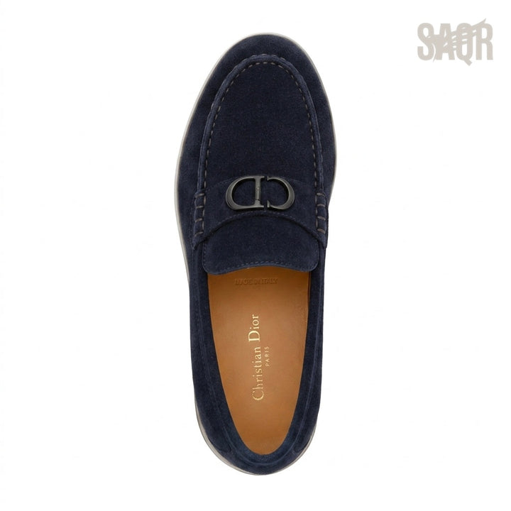 Dior Granville Suede Loafers – Navy Blue - View 1