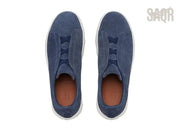 Zegna Footwear | Triple Stitch Suede Blue