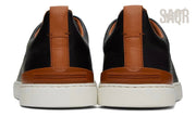Zegna Footwear | Triple Stitch Black/Brown