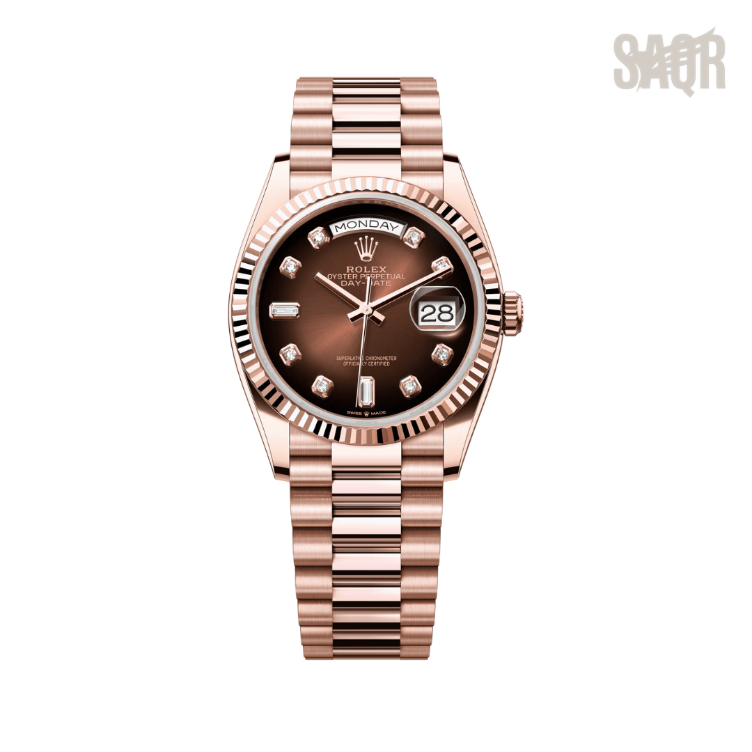 Rolex | Day-Date Brown Ombré Diamond Dial - Free & Fast UAE Shipping