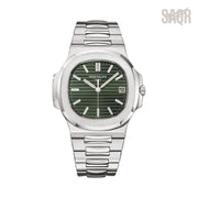 Patek Philippe | Nautilus Sunburst Olive Green Dial - Free & Fast UAE Shipping
