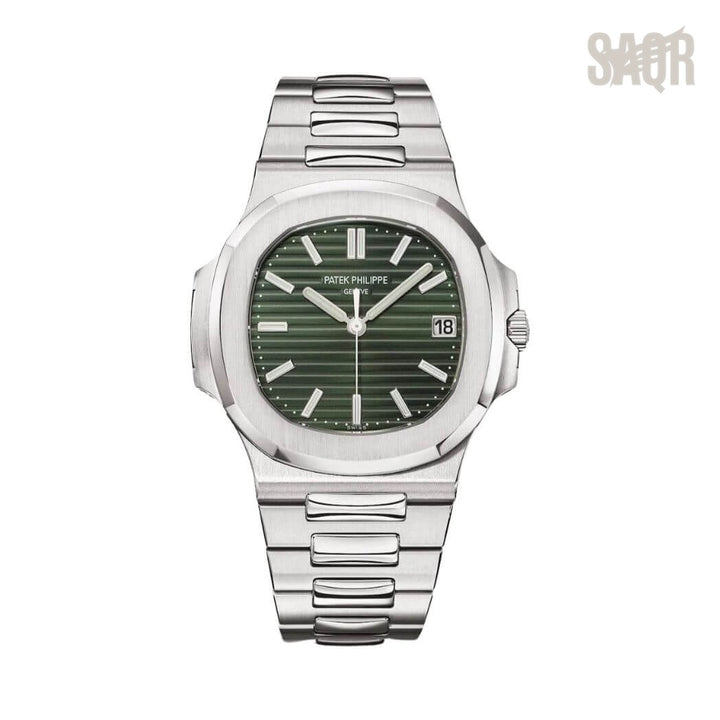Patek Philippe | Nautilus Sunburst Olive Green Dial - Free & Fast UAE Shipping