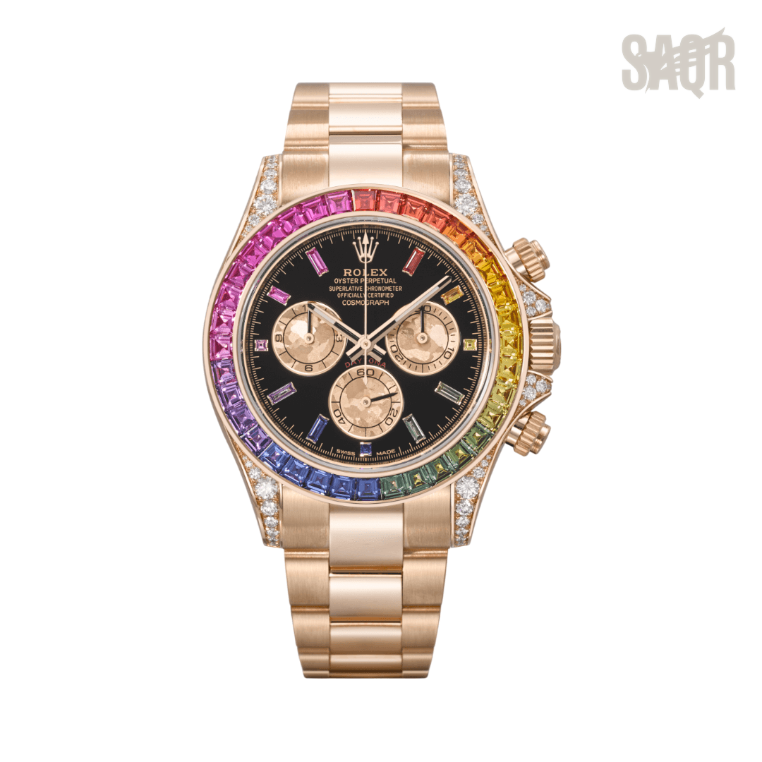 Rolex | Rainbow Black Dial - Free & Fast UAE Shipping