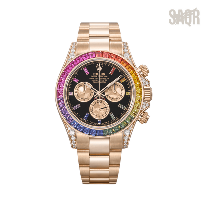 Rolex | Rainbow Black Dial - Free & Fast UAE Shipping
