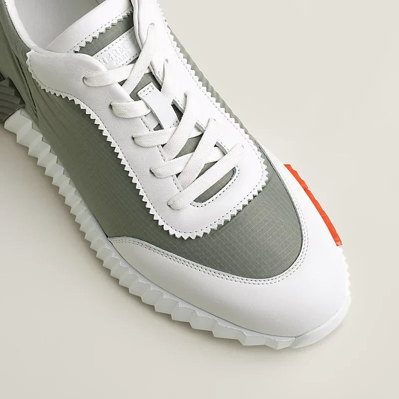 Hermès Bouncing Sneaker – Étoupe / Blanc