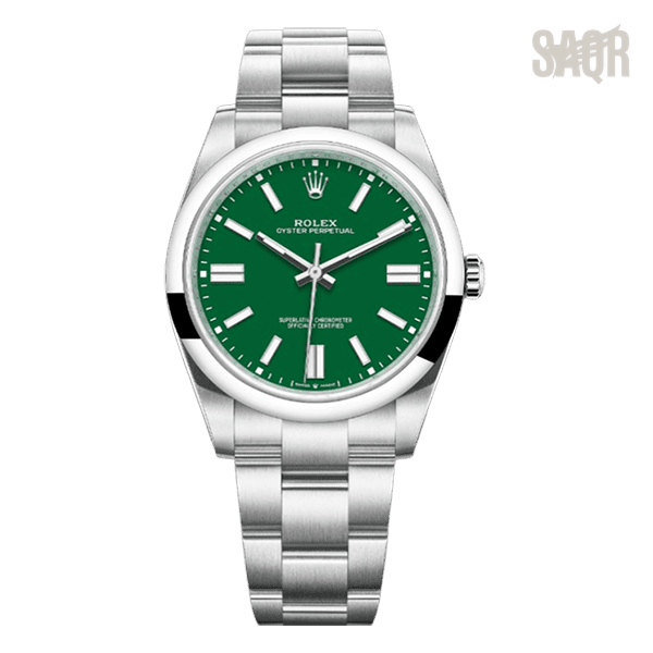 Rolex | Oyster Perpetual Green Index Dial - Free & Fast UAE Shipping