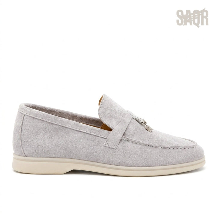Loro Piana Summer Charms Loafers – Light Grey - View 2