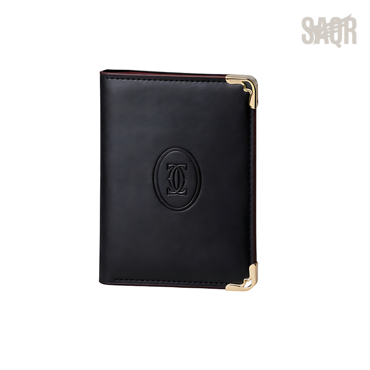 Cartier Wallet | Black Leather Red Interior