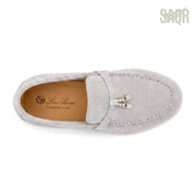 Loro Piana Summer Charms Loafers – Light Grey - View 3