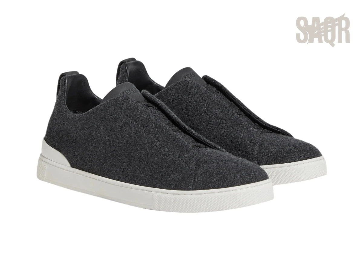 Zegna Footwear | Triple Stitch Mesh Black
