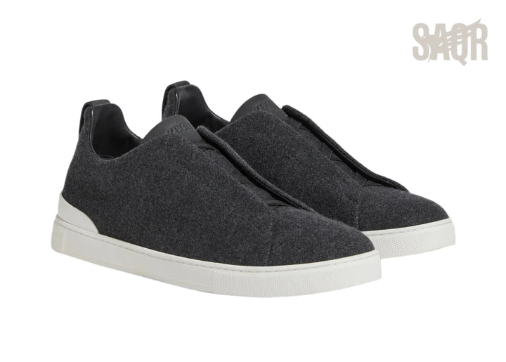 Zegna Footwear | Triple Stitch Mesh Black