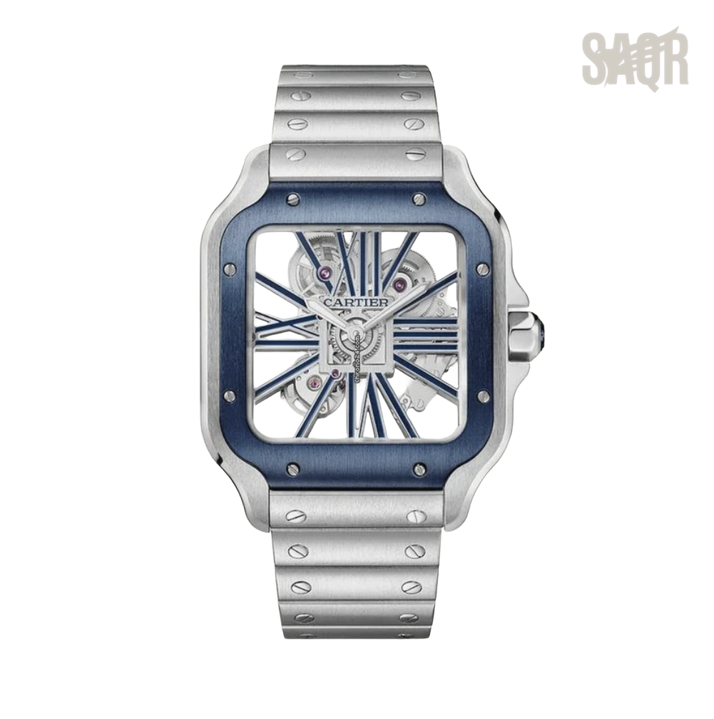Cartier Watch | Santos de Skeleton Blue