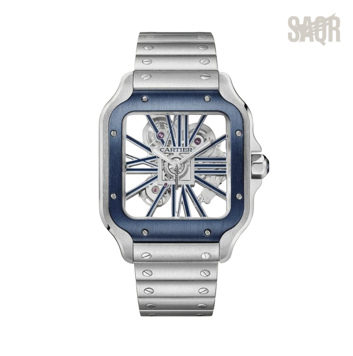 Cartier Watch | Santos de Skeleton Blue