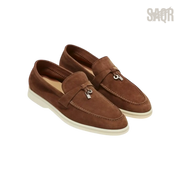 Loro Piana Summer Charms Loafers – Saddle Brown - View 1