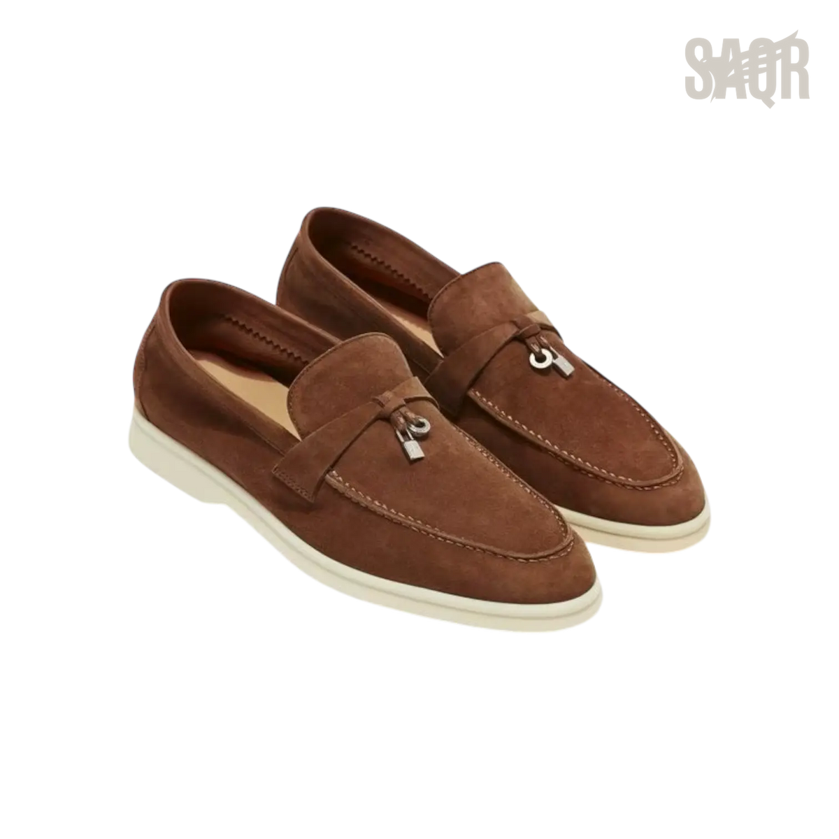 Loro Piana Summer Charms Loafers – Saddle Brown - View 1