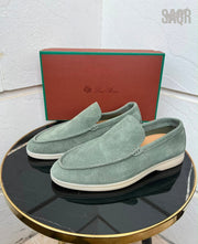Loro Piana Summer Walk Loafers – Light Green - View 5