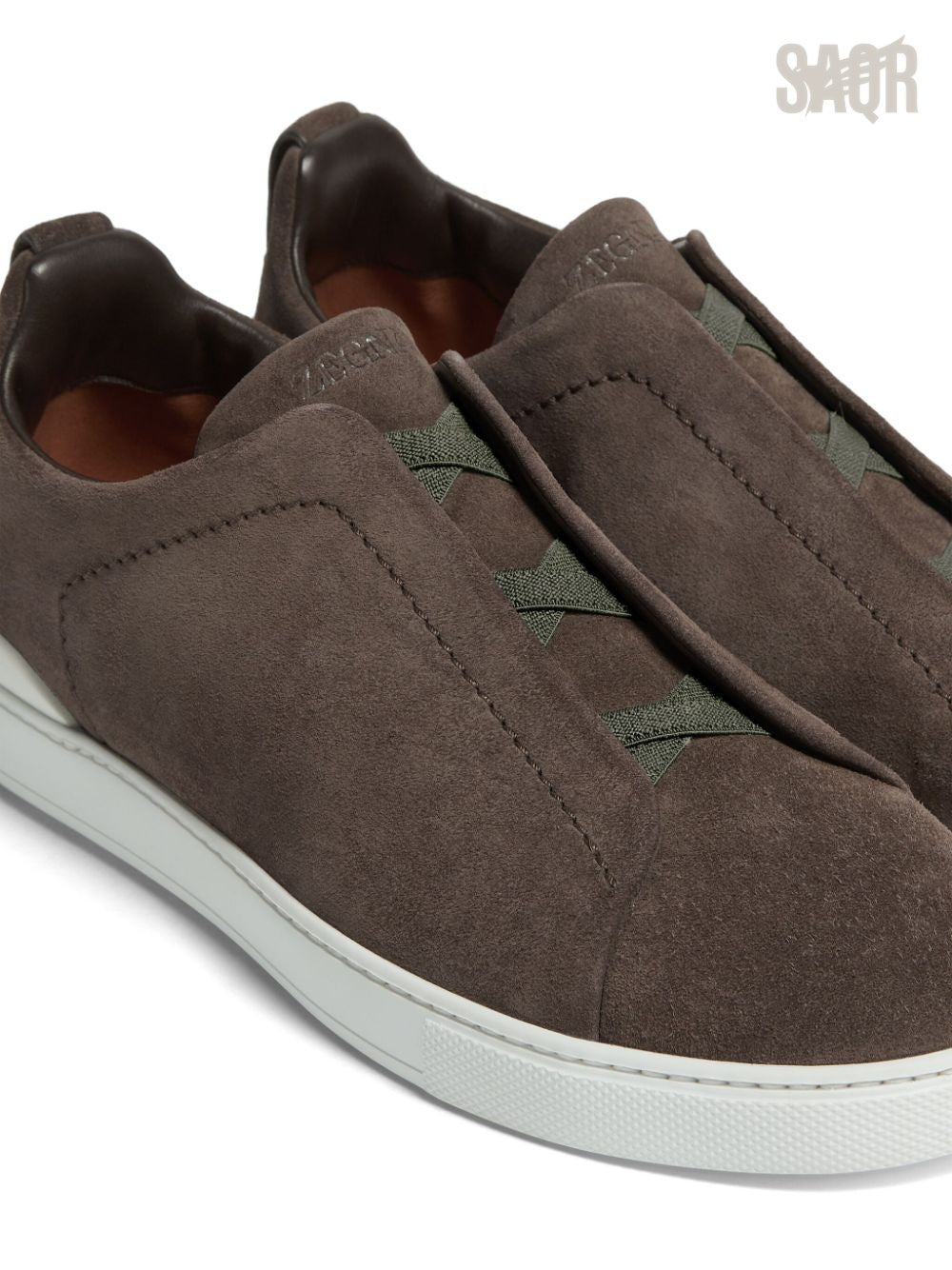 Zegna Footwear | Triple Stitch Suede Brown
