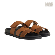 Hermès Chypre Sandals – Naturel H / Noir - View 1