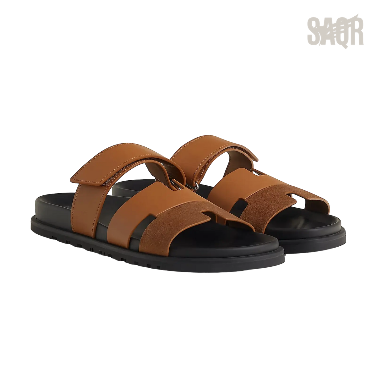 Hermès Chypre Sandals – Naturel H / Noir - View 1