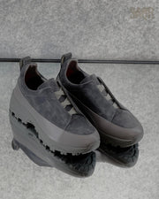 Zegna Cream Leather Slip-On Sneakers