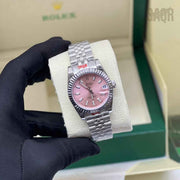 Rolex Watch | Datejust Pink Dial Fluted Bezel & Jubilee Watch