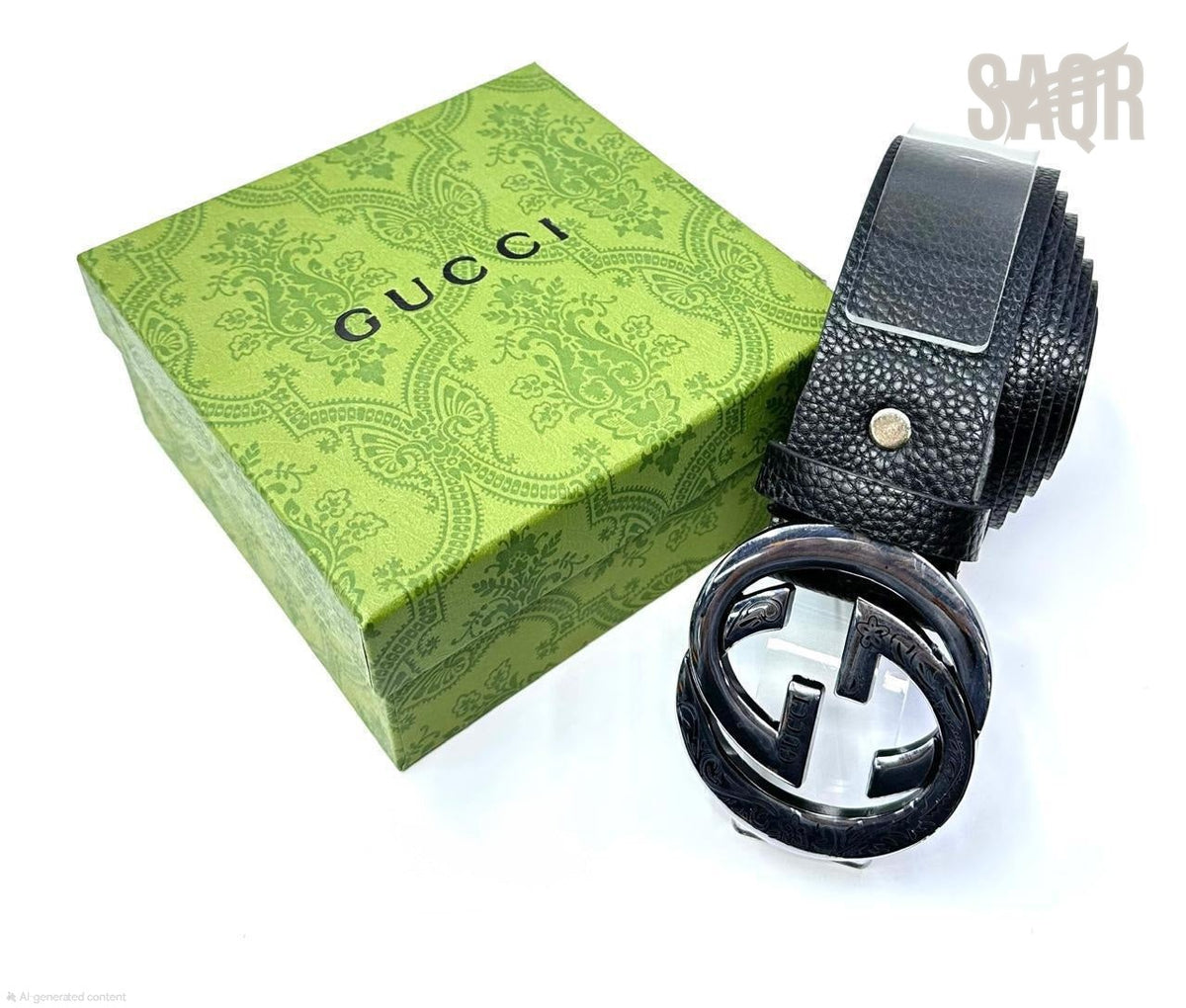 Gucci | Interlocking G Belt – Matte Black – Product Image 1
