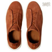 Zegna Triple Stitch Sneakers – Rust Brown - View 2