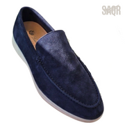 Loro Piana Summer Walk Suede Loafers – Dark Navy - View 3