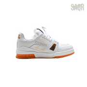 Louis Vuitton LV Trainer Sneaker – White & Orange - View 1