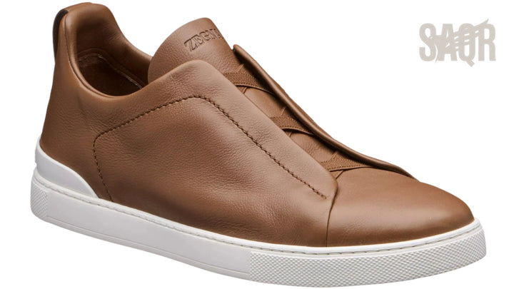 Zegna Footwear | Triple Stitch Coffee