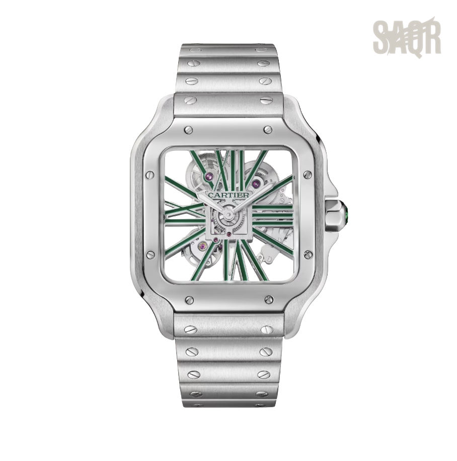 Cartier Watch | Santos de Skeleton Green
