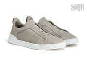 Zegna Footwear | Triple Stitch Crocodile Neutrals