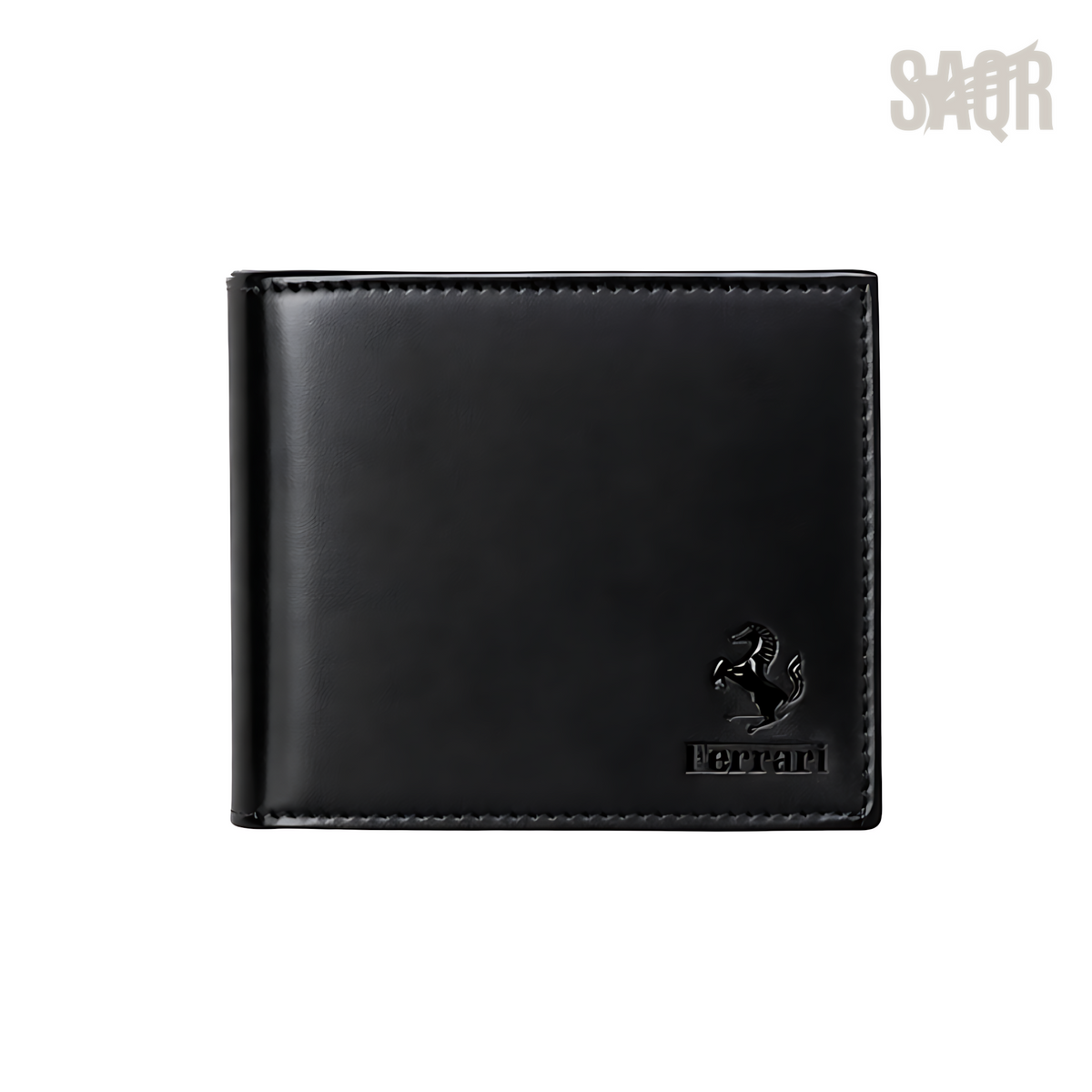 Ferrari Bag | Bi Fold Black Red Leather Wallet
