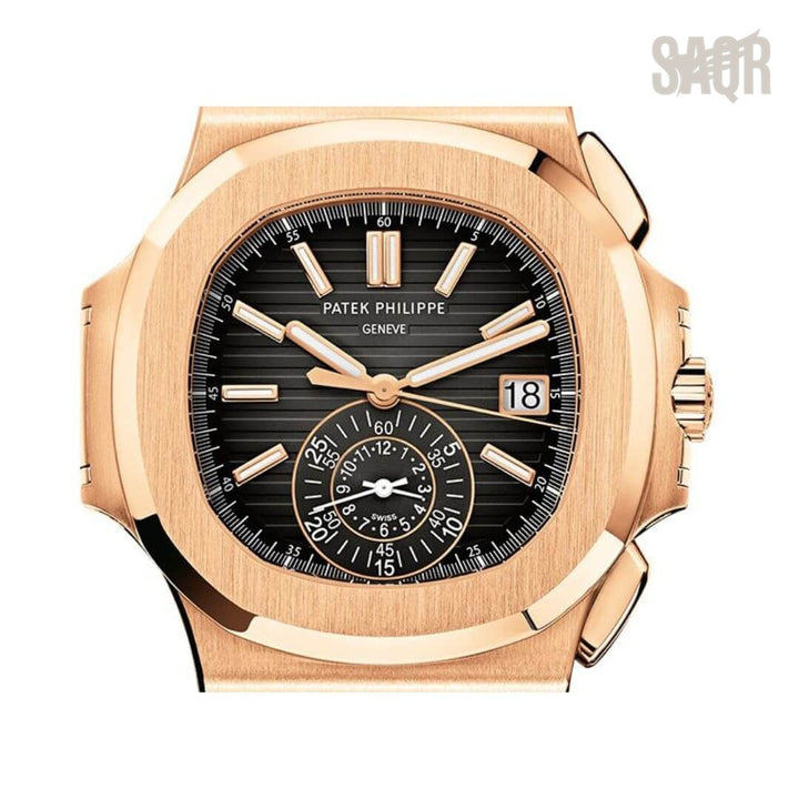 Patek Watch | Nautilus Chronograph Gold Black