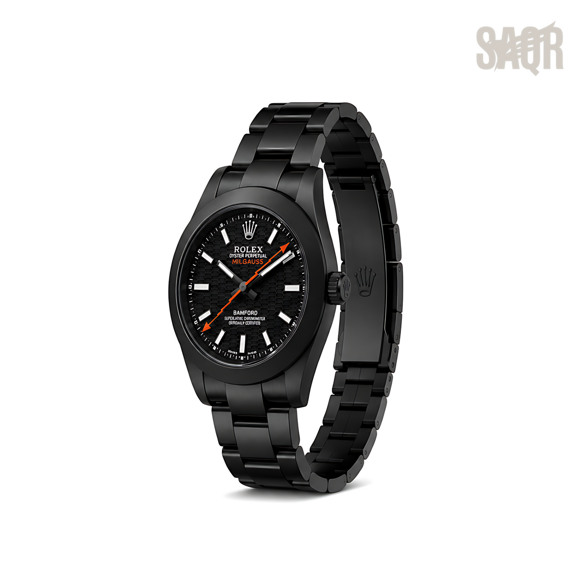 Rolex Milgauss Bamford Honeycomb Dial Matte Black Watch - image 3