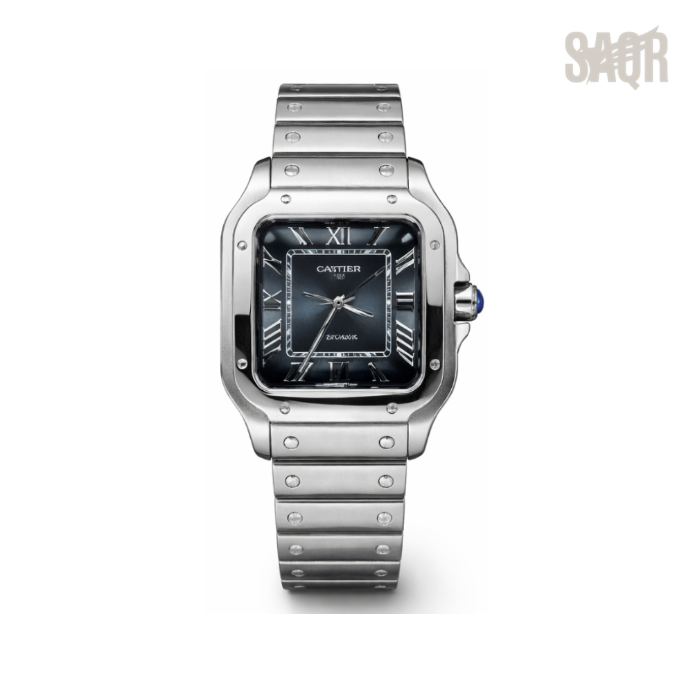 Cartier Watch | Santos de Steel Blue Dial