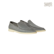 Loro Piana Summer Walk Loafers – Gull Gray - View 1